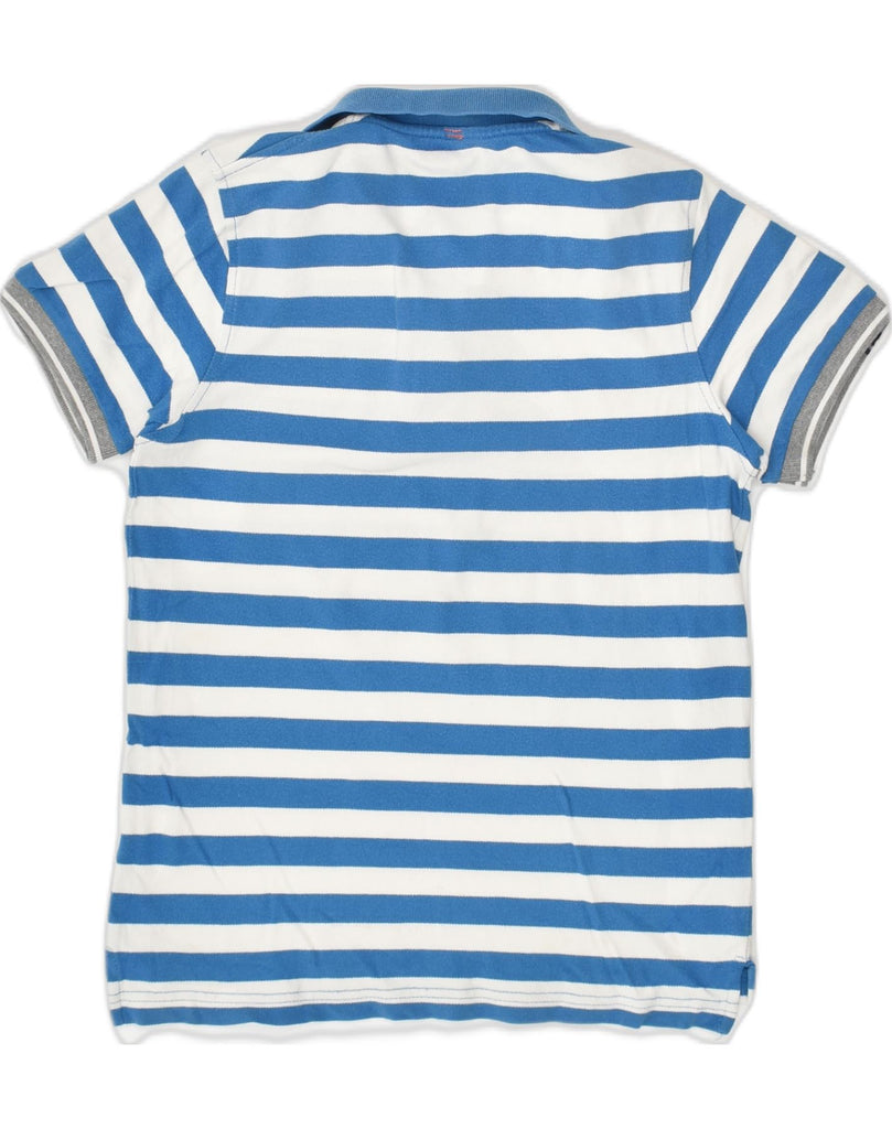 SUN68 Boys Polo Shirt 7-8 Years Blue Striped Cotton | Vintage Sun68 | Thrift | Second-Hand Sun68 | Used Clothing | Messina Hembry 