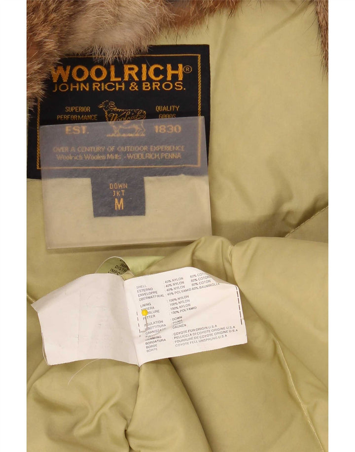 Woolrich Womens Padded Jacket UK 14 Medium Beige Nylon