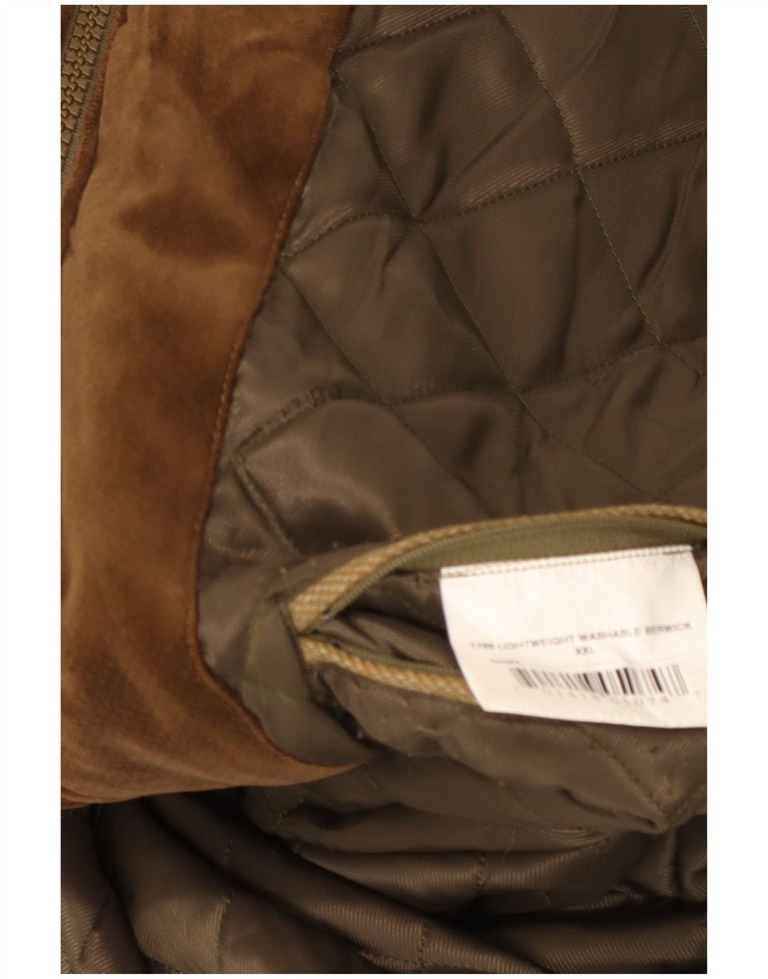 Barbour Mens Berwick Loose Fit Utility Jacket UK 44 2XL Khaki Check Wool