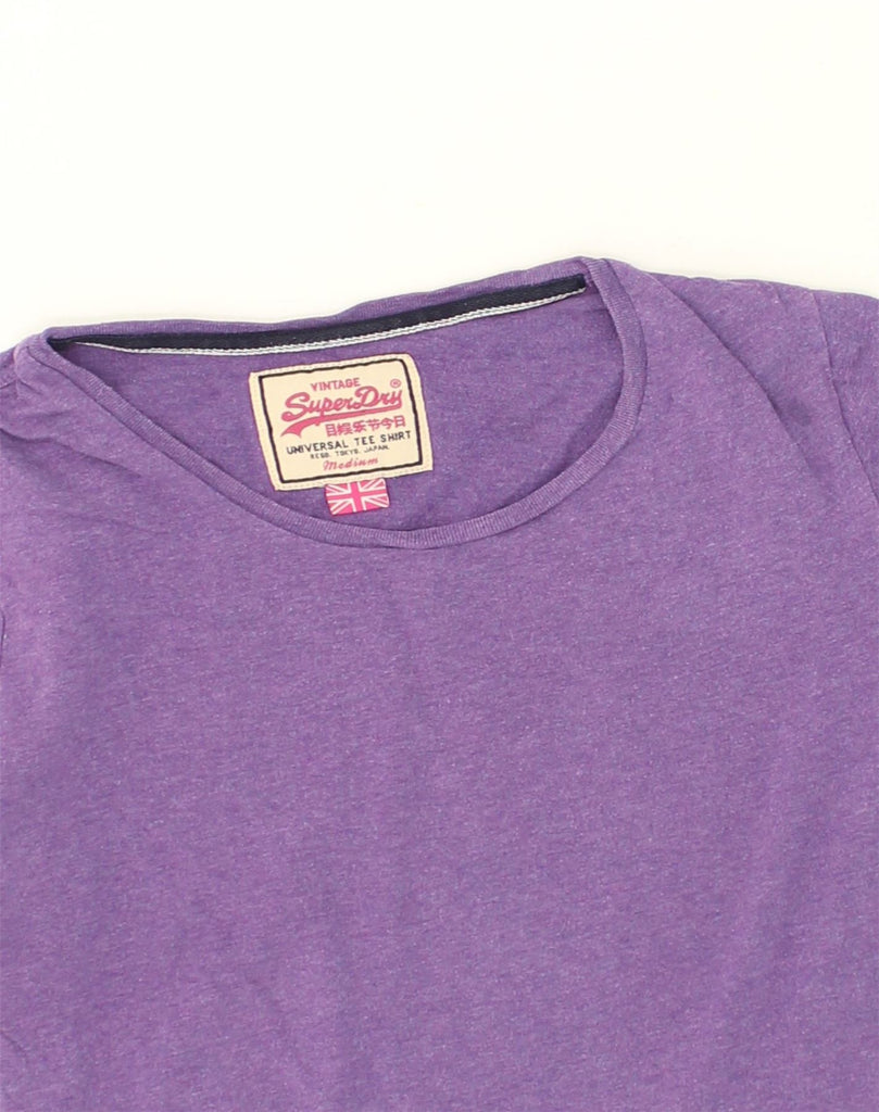 SUPERDRY Womens T-Shirt Top UK 12 Medium Purple Cotton | Vintage Superdry | Thrift | Second-Hand Superdry | Used Clothing | Messina Hembry 