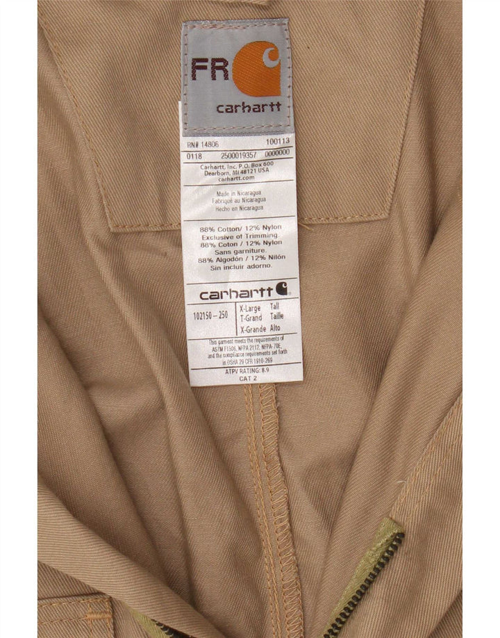 Carhartt Mens Tall Jumpsuit XL  Beige Cotton