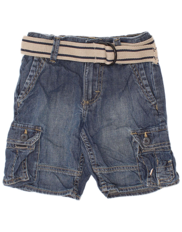 Wrangler Boys Cargo Denim Shorts 3-4 Years W22 Blue Cotton
