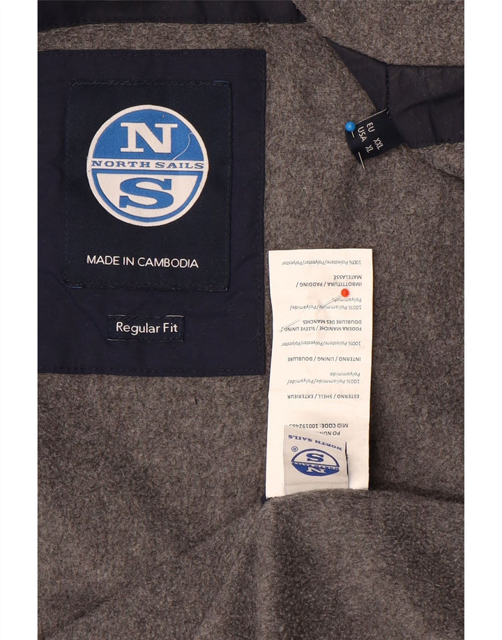 North Sails Mens Regular Fit Bomber Jacket UK 42 XL Navy Blue Colourblock