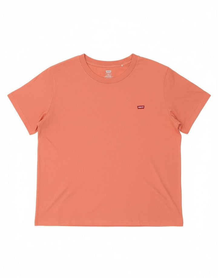 LEVI'S Womens T-Shirt Top UK 18 XL Pink Cotton
