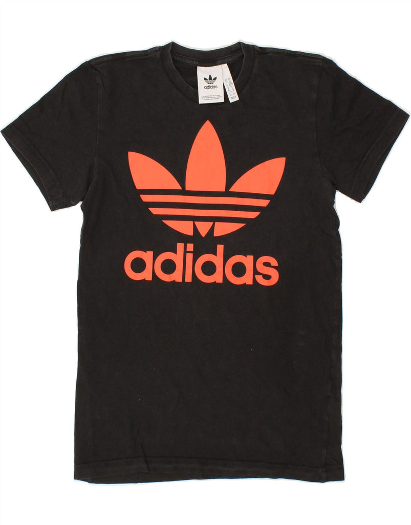 ADIDAS Mens Graphic T-Shirt Top XS Black Cotton | Vintage Adidas | Thrift | Second-Hand Adidas | Used Clothing | Messina Hembry 