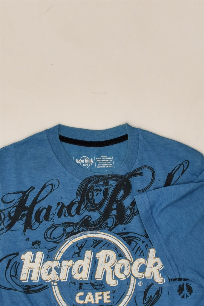 HARD ROCK CAFE Womens Florence Graphic T-Shirt Top UK 10 Small Blue Cotton | Vintage Hard Rock Cafe | Thrift | Second-Hand Hard Rock Cafe | Used Clothing | Messina Hembry 