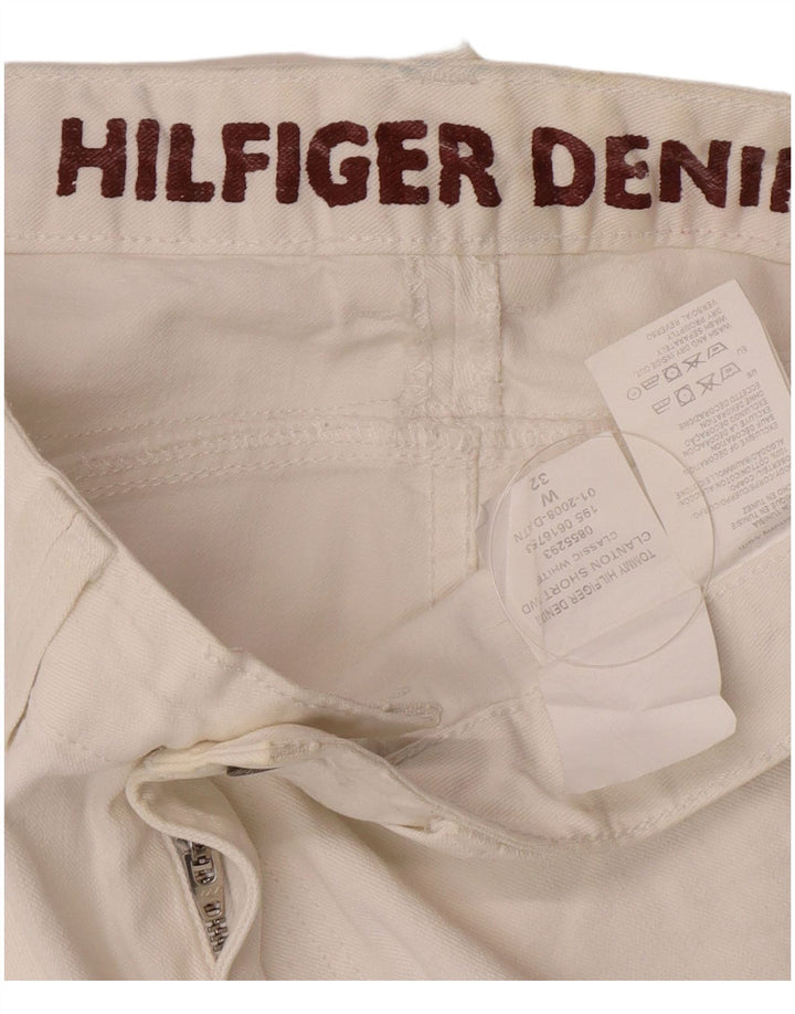 Tommy Hilfiger Mens Denim Shorts W32 Medium  White Cotton