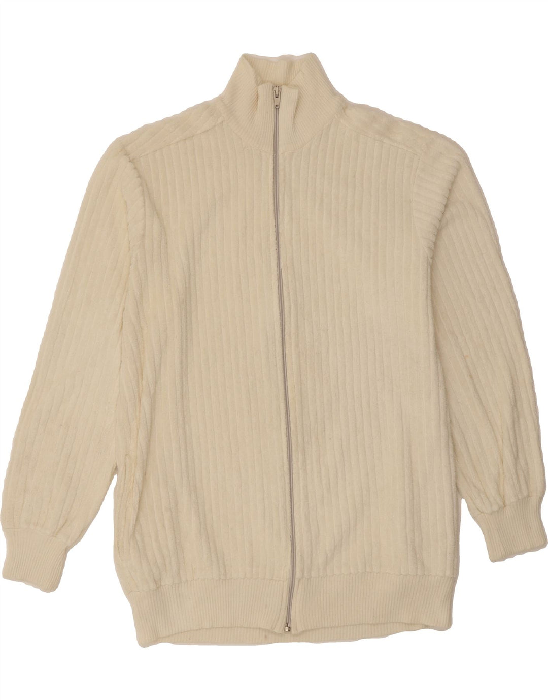 VINTAGE Womens Cardigan Sweater UK 16 Large Beige Vintage Vintage and Second-Hand Vintage from Messina Hembry 