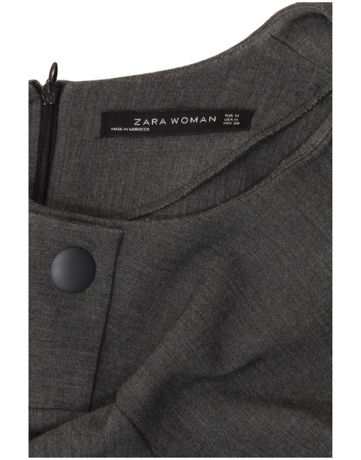 Zara Womens Shift Dress UK 12 Medium Grey