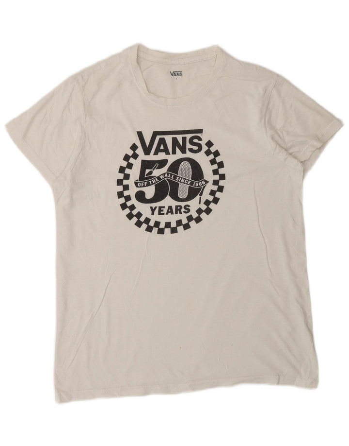 Vans Mens Graphic T-Shirt Top Small White