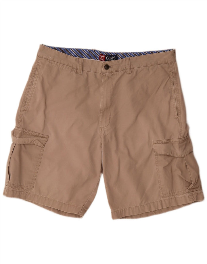 Chaps Mens Cargo Shorts W36 Large Beige Cotton