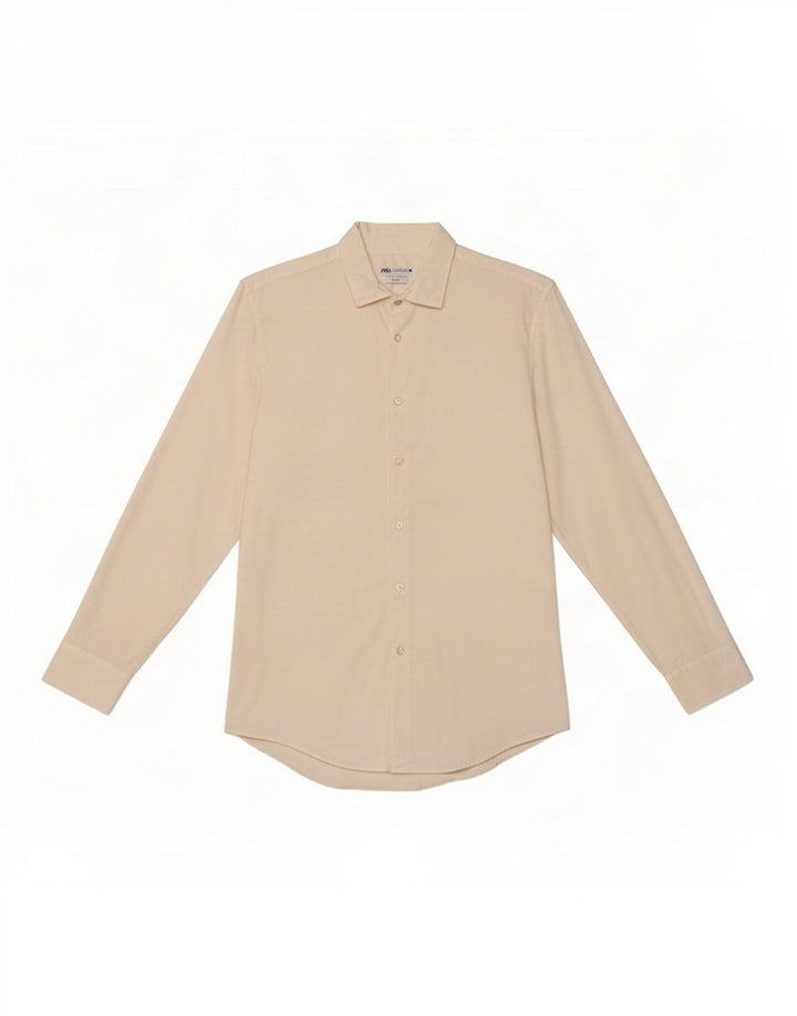 Zara Mens Slim Fit Shirt Large White Lyocell