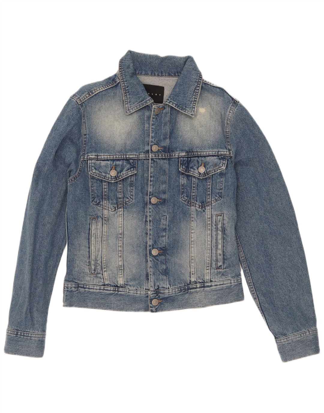 Sisley Mens Denim Jacket UK 36 Small Blue Cotton