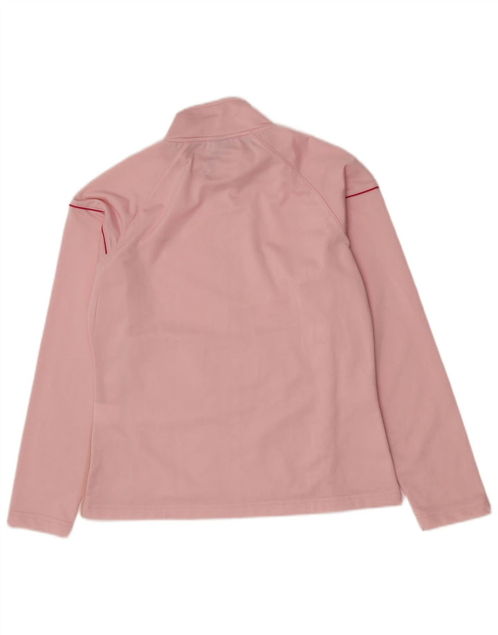 Asics Womens Tracksuit Top Jacket UK 16 Large Pink Colourblock Polyester