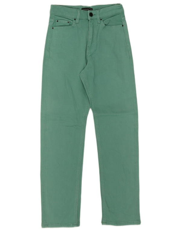 Marks & Spencer Womens Straight Jeans UK 8 Small W26 L28 Green Cotton
