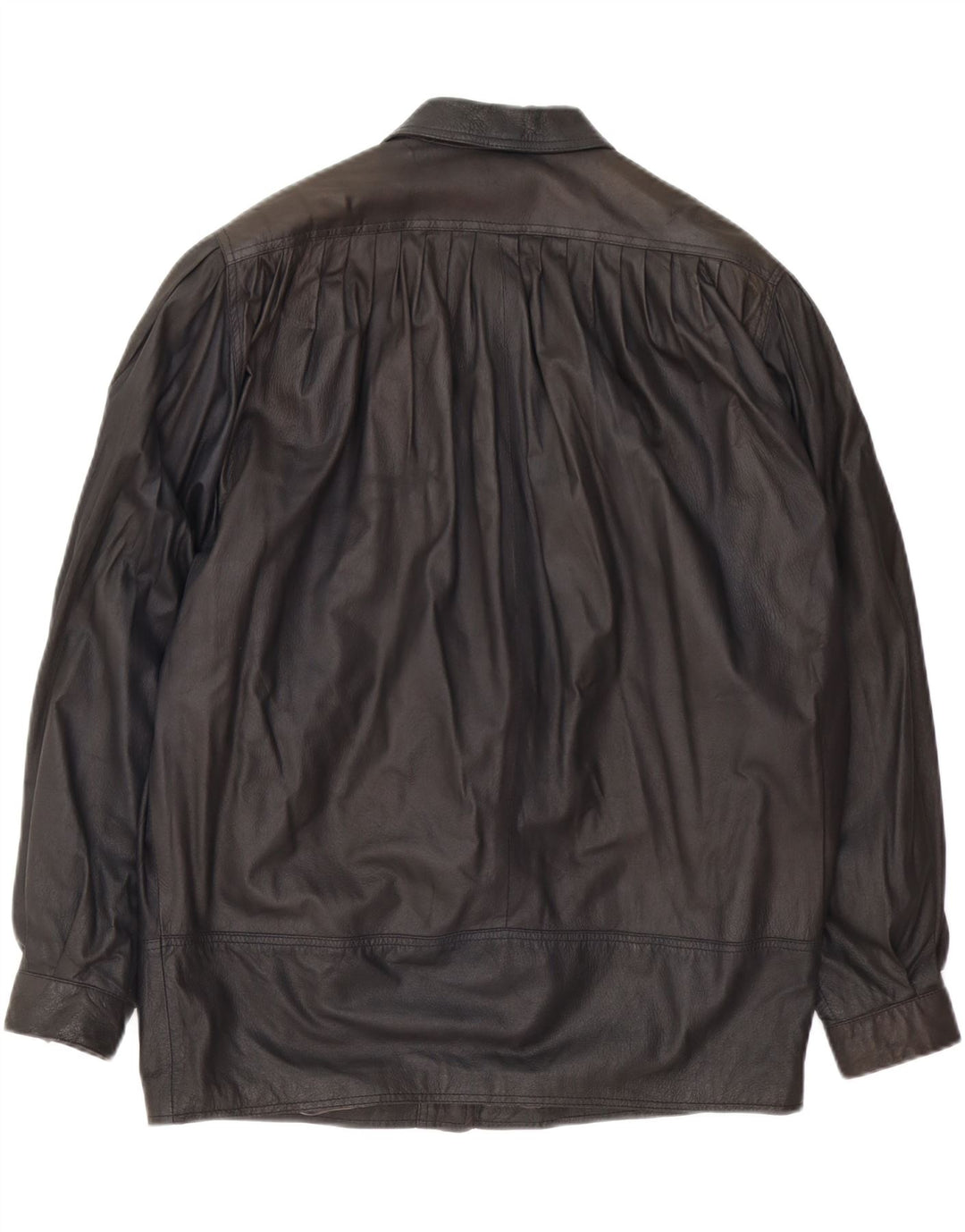 CONBIPEL Womens Oversized Leather Jacket UK 18 XL Brown Leather