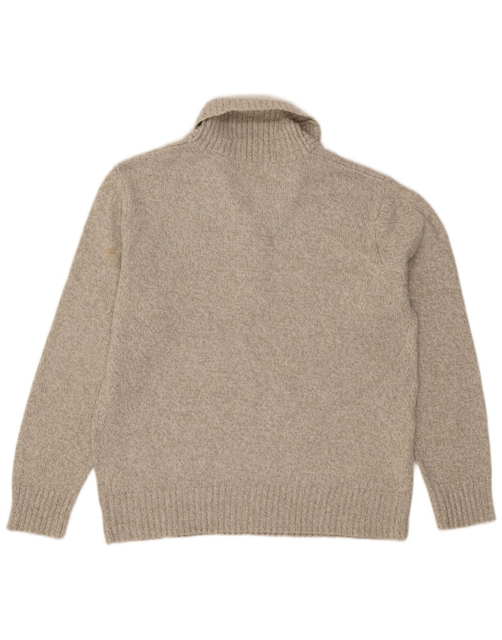 Marks & Spencer Mens Shawl Neck Jumper Sweater Large Grey Acrylic