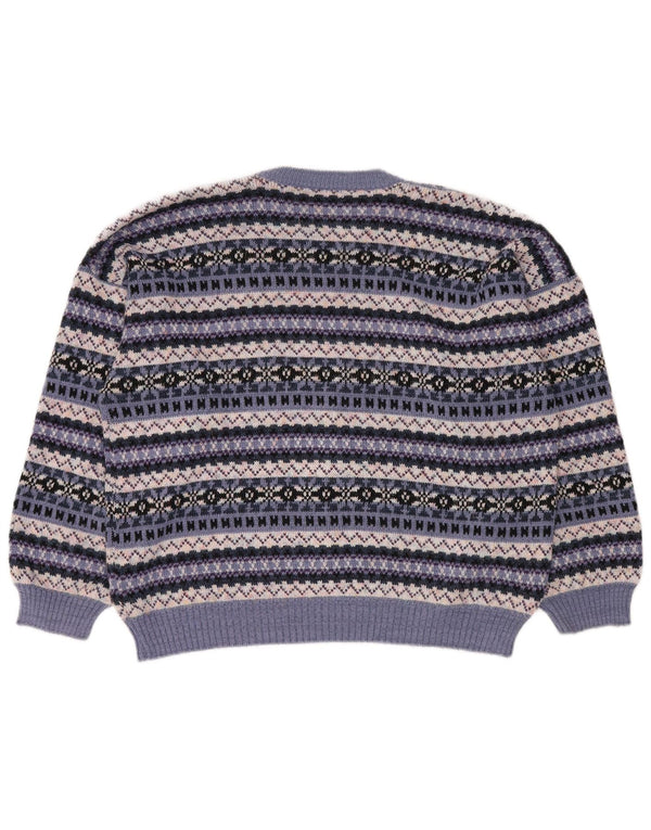 Vintage Womens Crew Neck Jumper Sweater UK 18 XL Multicoloured Fair Isle