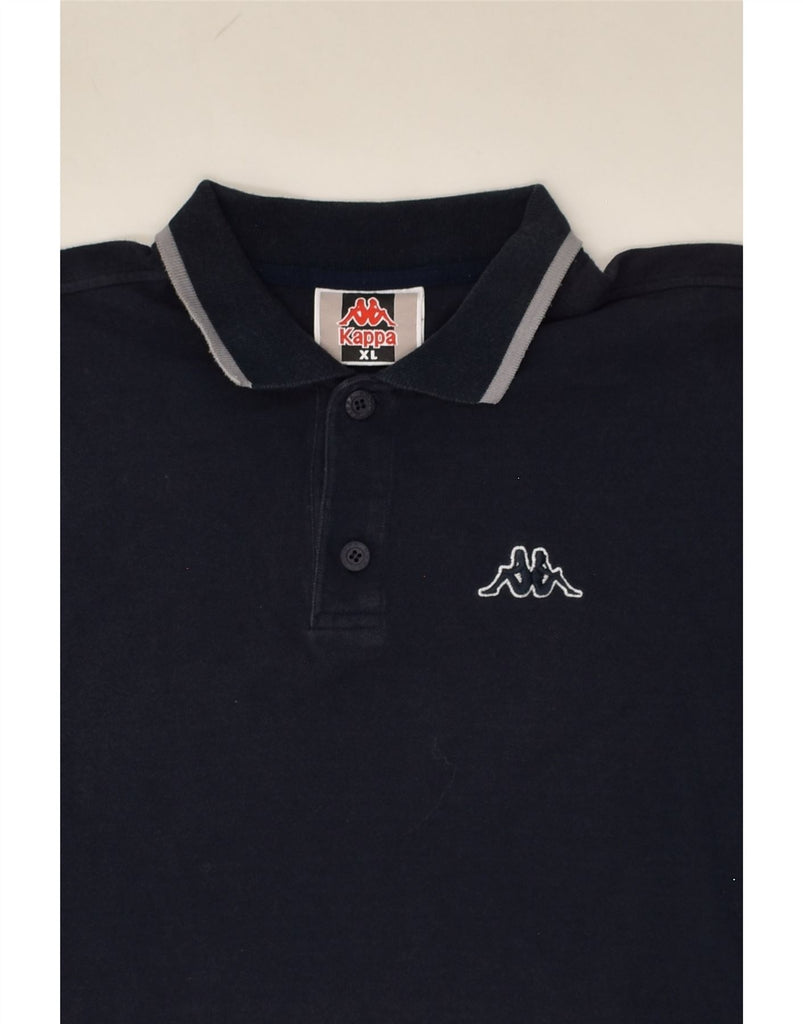 KAPPA Mens Polo Shirt XL Navy Blue Cotton | Vintage Kappa | Thrift | Second-Hand Kappa | Used Clothing | Messina Hembry 