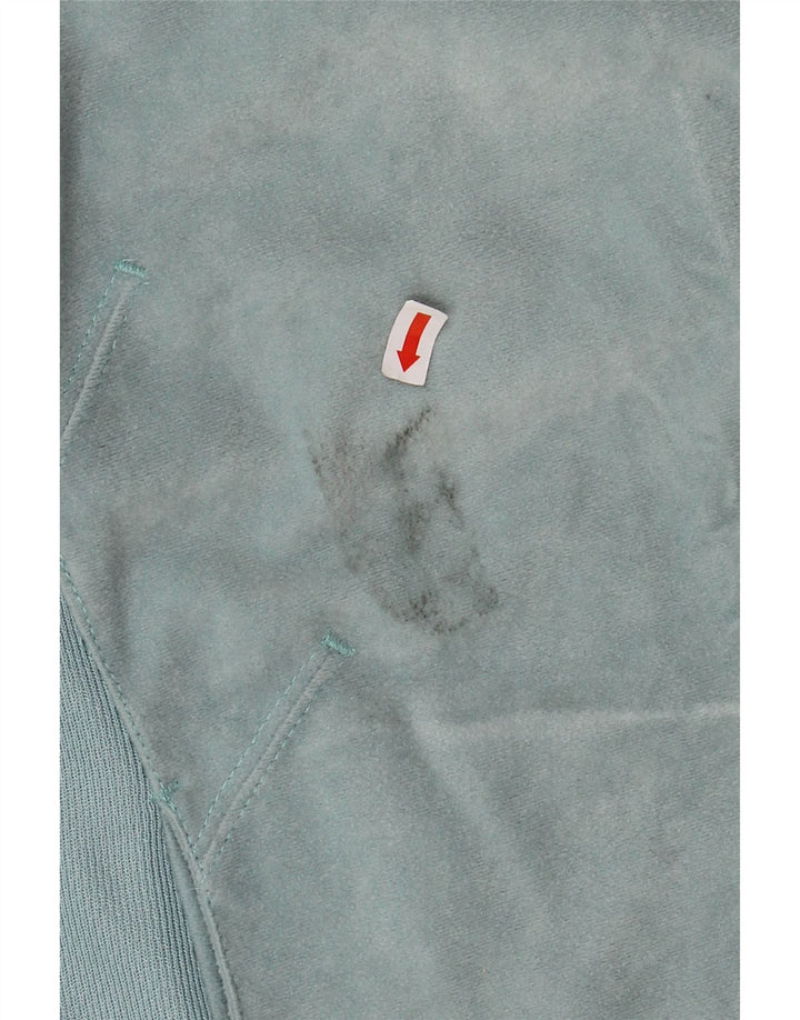 DIADORA Womens Velour Tracksuit Top Jacket UK 18 XL Turquoise Polyester