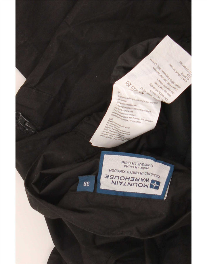 Mountain Warehouse Mens Straight Cargo Trousers W38 L29 Black Polyester
