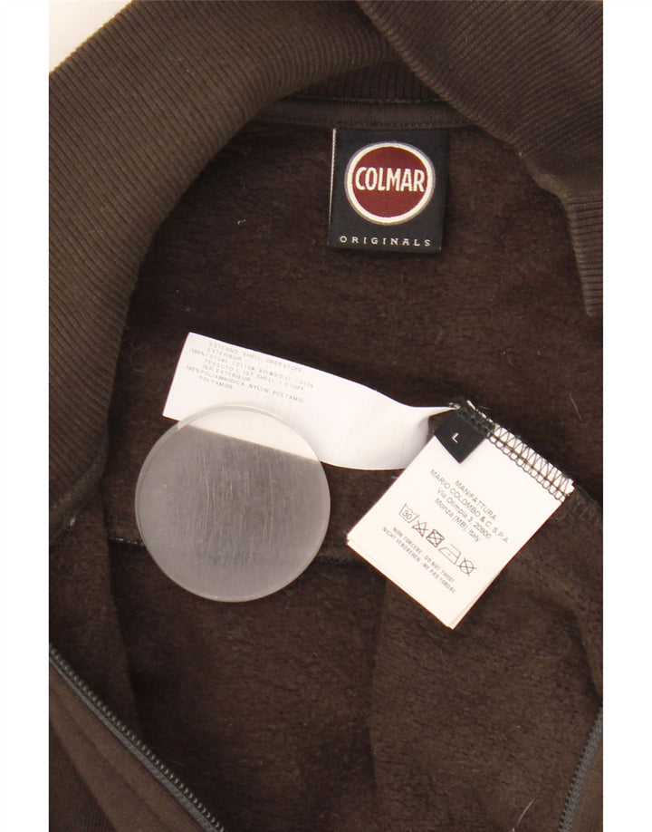 Colmar Mens Tracksuit Top Jacket Large Khaki Colourblock Cotton
