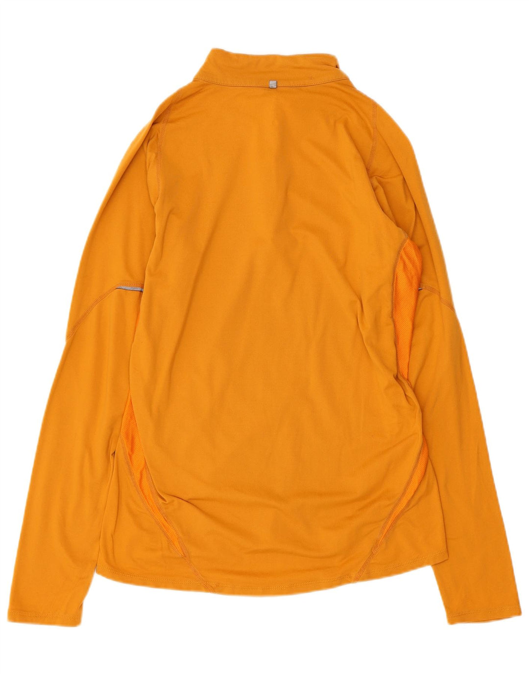 NIKE Womens Dri Fit Zip Neck Pullover Tracksuit Top UK 10 Small Yellow