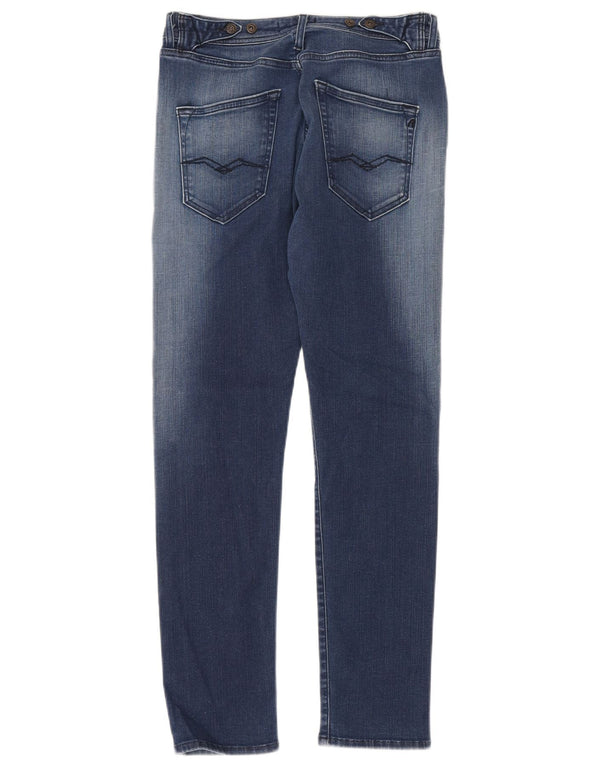 Replay Womens Pilar Slim Jeans W26 L28 Blue Cotton