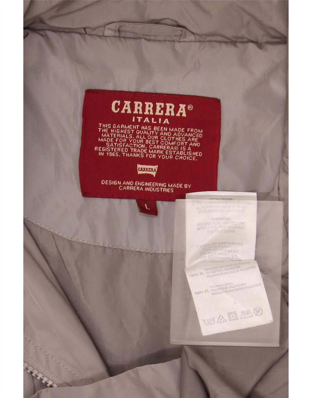 CARRERA Mens Regular Fit Hooded Utility Jacket UK 40 Large Grey Polyester