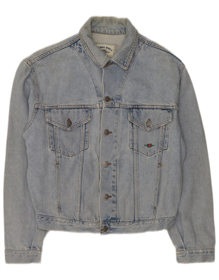 CHARRO Womens Oversized Denim Jacket UK 10 Small Blue Cotton