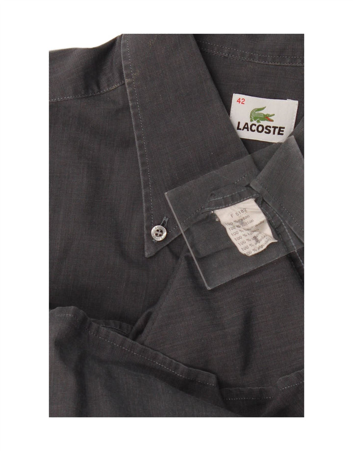 LACOSTE Mens Shirt Size 42 Large Grey Cotton Vintage Lacoste and Second-Hand Lacoste from Messina Hembry 