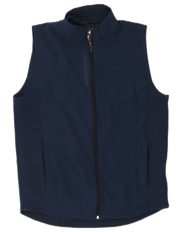 Under Armour Mens Cold Gear Tracksuit Top Jacket Large Navy Blue Sports