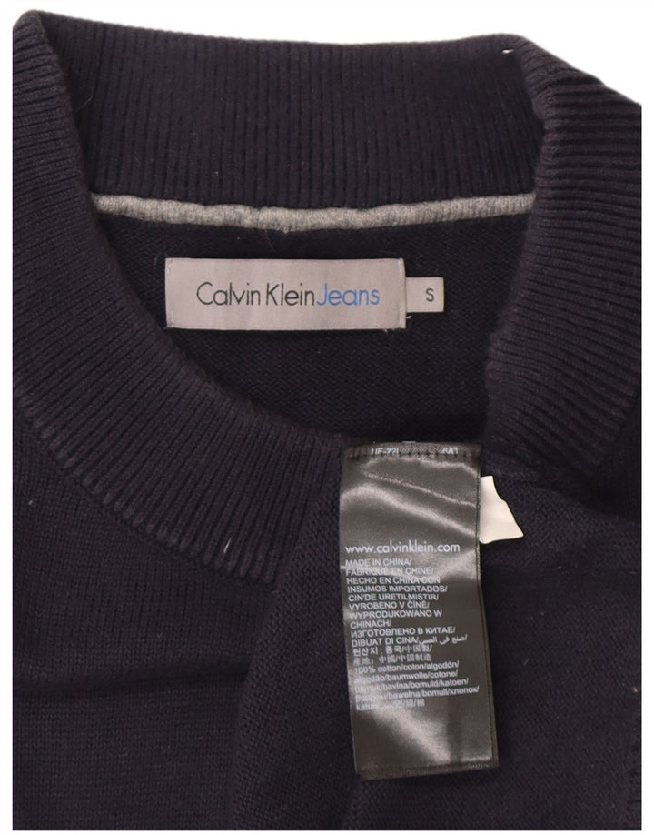 Calvin Klein Jeans Mens Crew Neck Jumper Sweater Small Navy Blue
