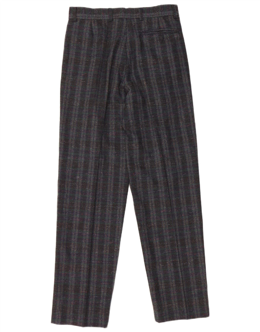 Ciao Mens Straight Casual Trousers IT 48 Medium W32 L33 Green Plaid