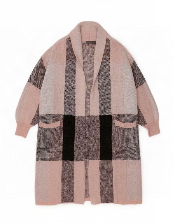 Marks & Spencer Womens Autograph Longline Cardigan Sweater UK 16 Large Pink