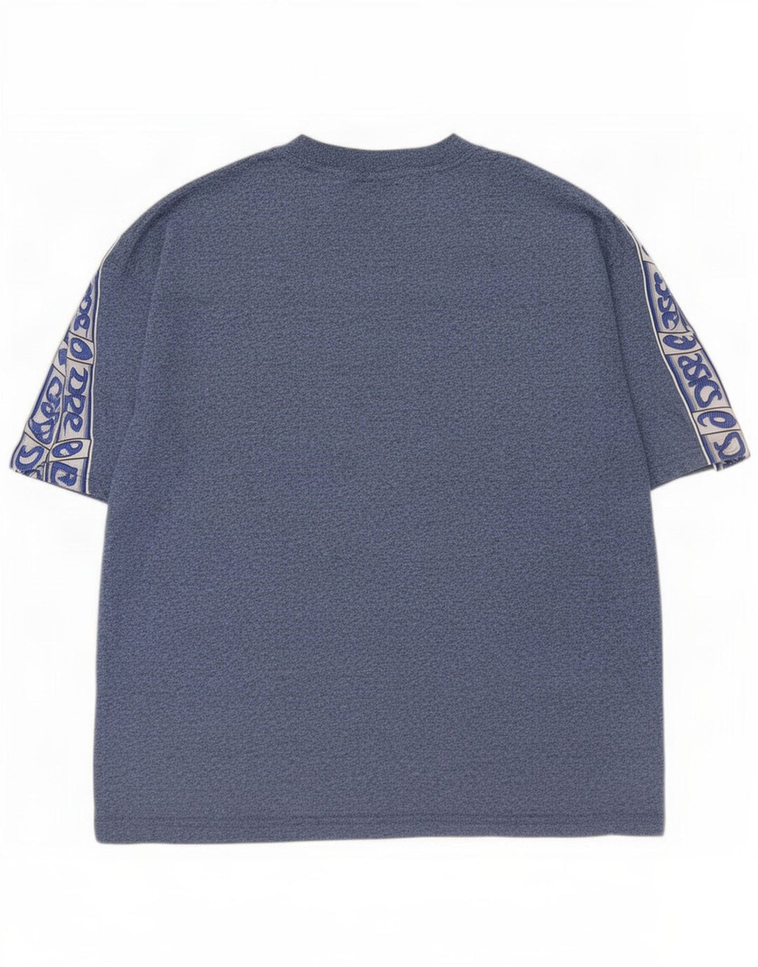 Asics Mens Regular Graphic T-Shirt Top Large Blue Colourblock