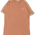 Adidas Mens T-Shirt Top Medium Pink Colourblock Cotton