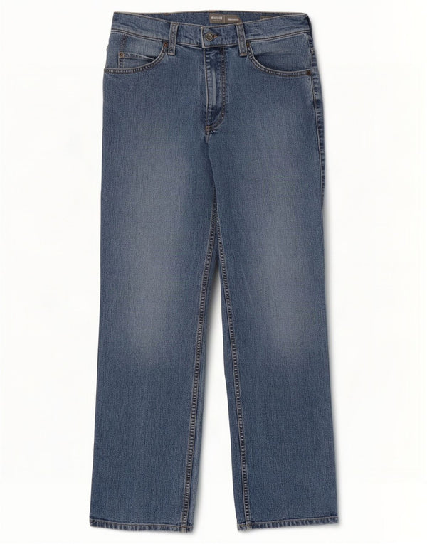 Mustang Mens Slim Fit Straight Jeans W32 L32 Blue Cotton
