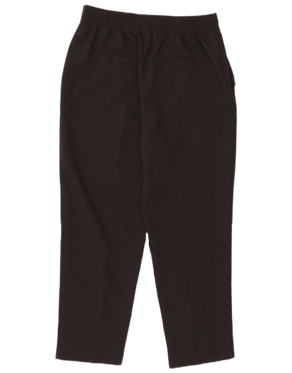 Zara Womens High Waist Tapered Chino Trousers Large W30 L26 Black Polyester