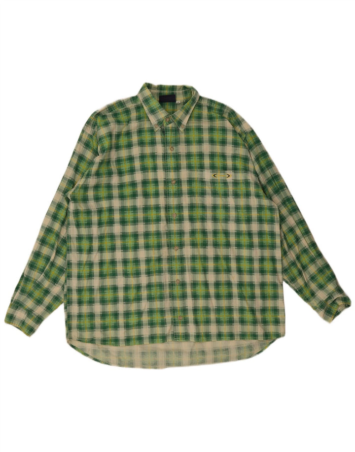 O'Neill Mens Shirt Medium Green Check Cotton