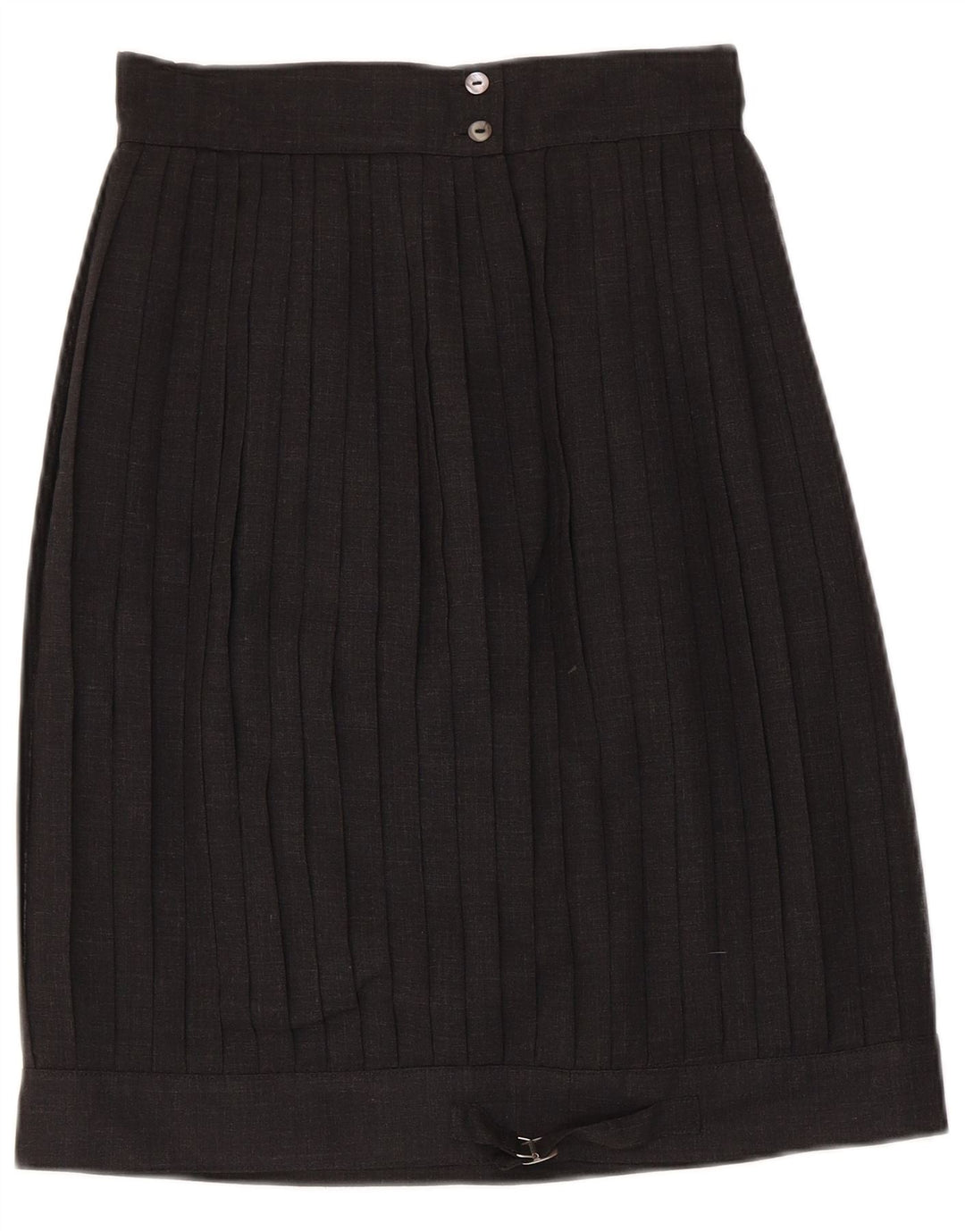 Vintage Womens Pleated Skirt IT 42 Medium W26 Black