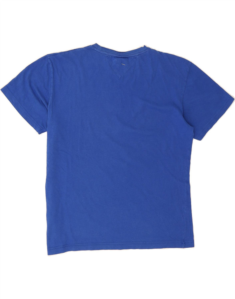 TOMMY HILFIGER Mens Graphic T-Shirt Top XL Blue Cotton Vintage Tommy Hilfiger and Second-Hand Tommy Hilfiger from Messina Hembry 