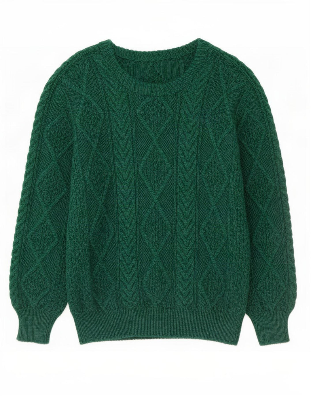 Vintage Mens Crew Neck Jumper Sweater Medium Green