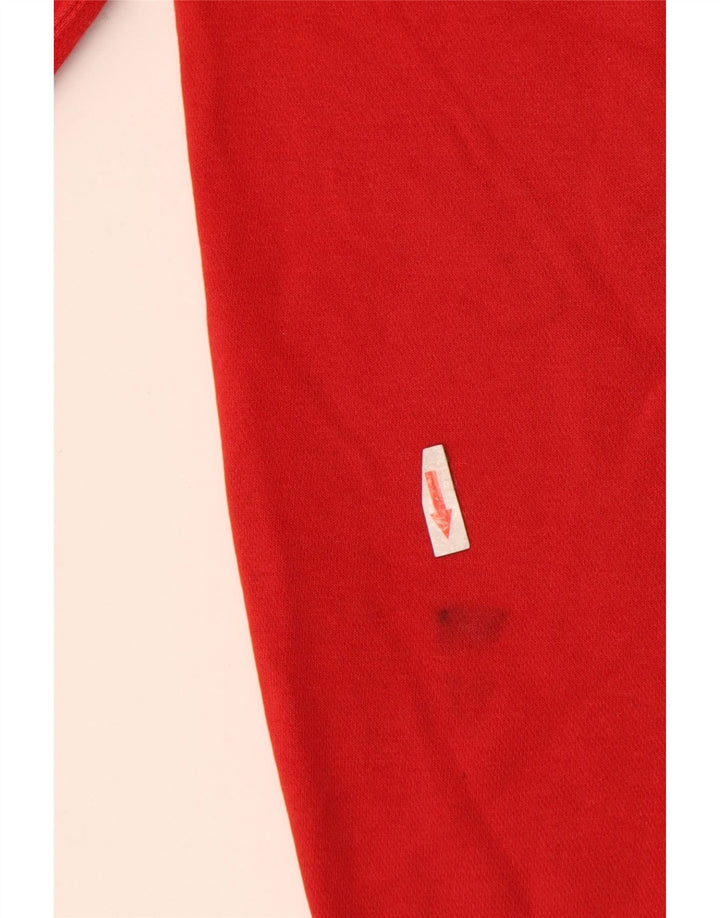 Nike Mens Hoodie Jumper Medium Red Cotton