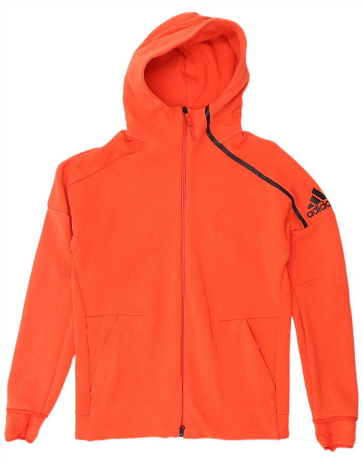 Adidas Mens Graphic Zip Hoodie Sweater Medium Red