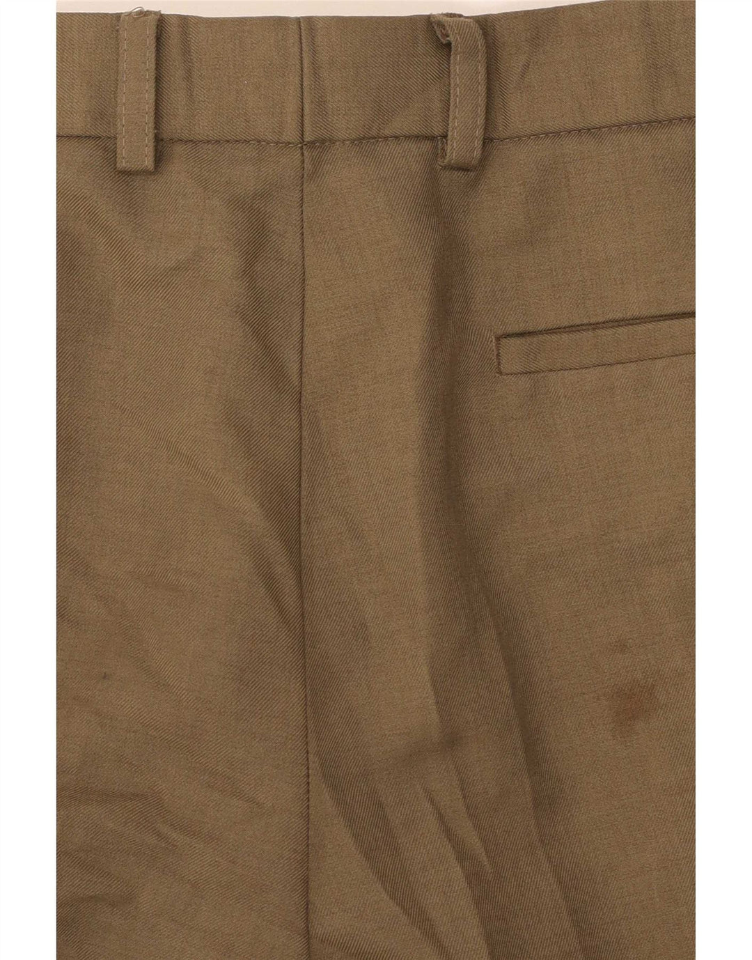 Marks & Spencer Mens Pegged Chino Trousers W32 L33 Khaki Polyester