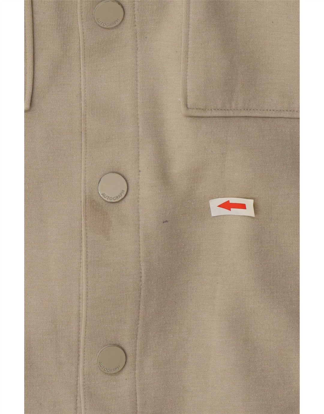 Marks & Spencer Mens Autograph Bomber Jacket UK 40 Large Beige Polyester