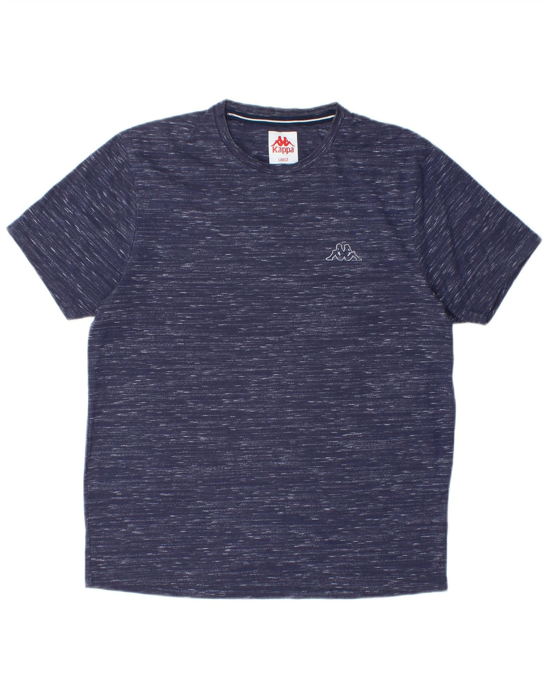 KAPPA Mens T-Shirt Top Large Navy Blue Flecked Polyester