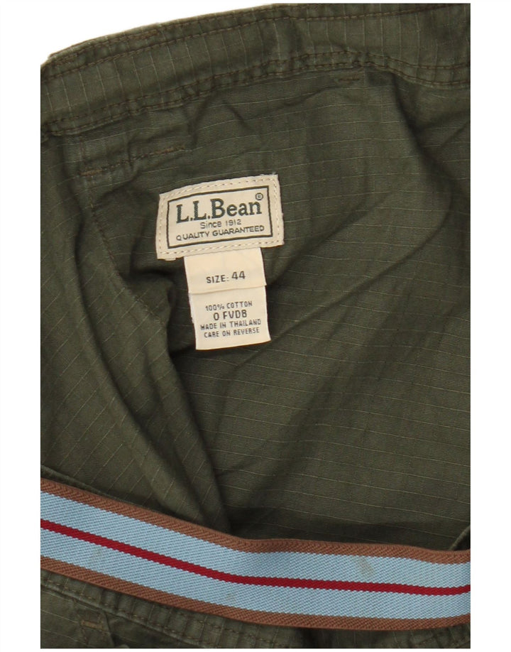 L.L.Bean Mens Cargo Shorts W44 2XL Green Cotton