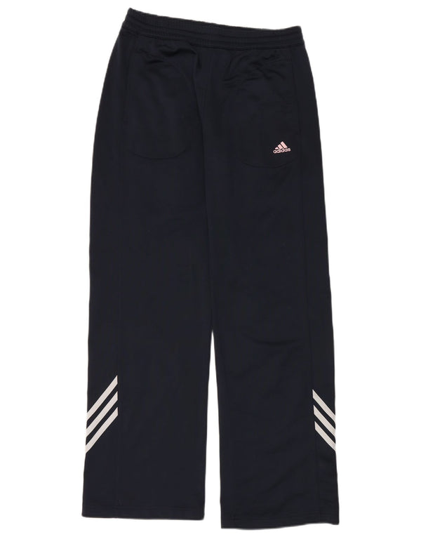Adidas Womens Tracksuit Trousers UK 14 Medium Navy Blue Polyester